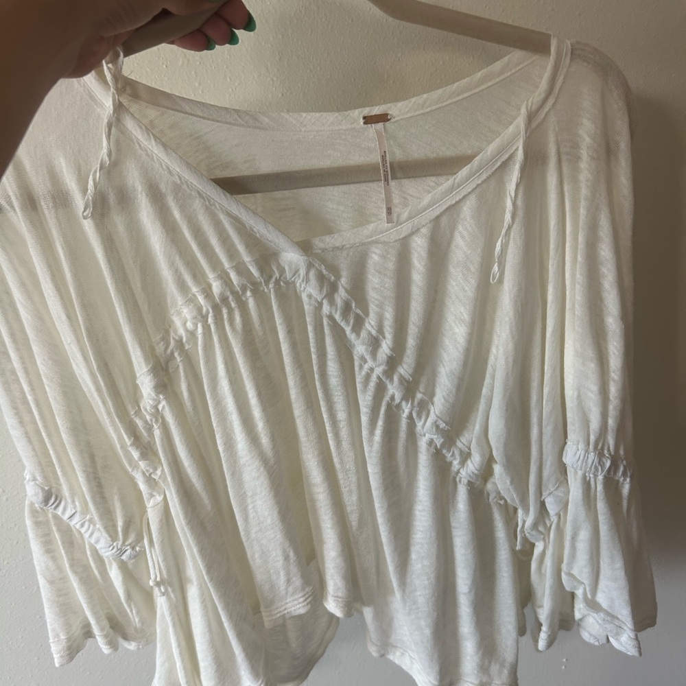 Free people white cinch top